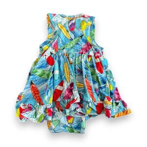 Posh Peanut Surf Board Racer Back Bodysuit Dress 3-6 Months VGUC
